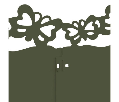 Zāliena Apmales 30 Pcs Olīvu Zaļš 103 X 0,05 X 22 Cm Tērauds Vidaxl