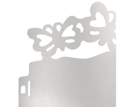 Zāliena Apmales 10 Pcs Sudraba 103 X 0,05 X 22 Cm Vidaxl