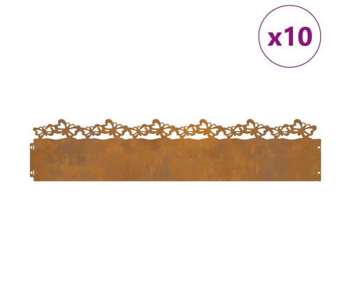 Zāliena Apmales 10 Pcs Rūsa 103 X 0,05 X 22 Cm Vidaxl