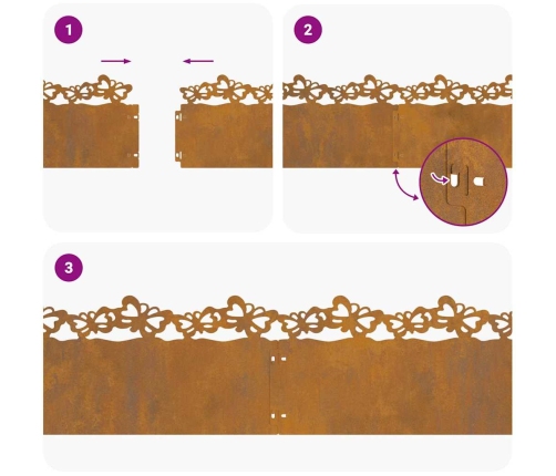 Zāliena Apmales 30 Pcs Rūsa 103 X 0,05 X 22 Cm Vidaxl