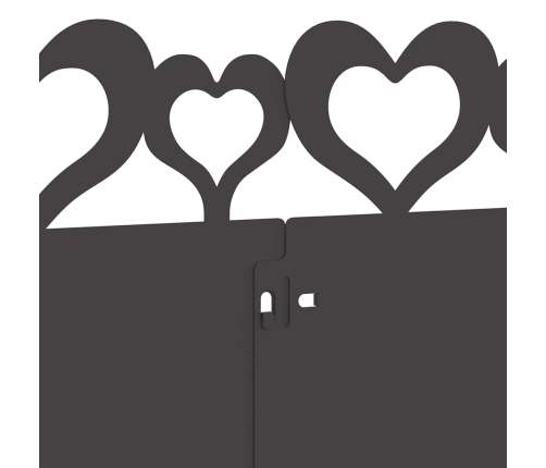 Zāliena Apmales 20 Pcs Melna 103 X 0,05 X 22 Cm Tērauds Vidaxl