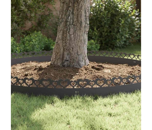 Zāliena Apmales 20 Pcs Melna 103 X 0,05 X 22 Cm Tērauds Vidaxl