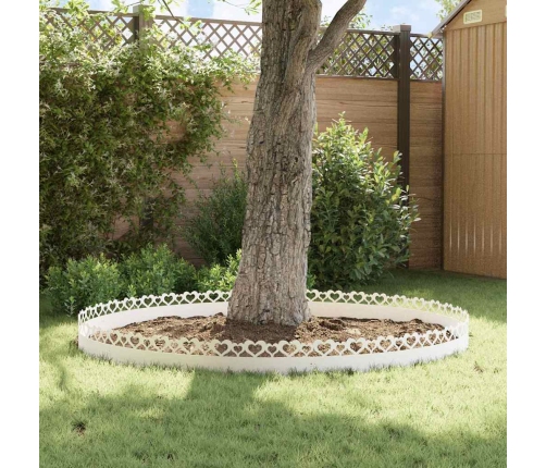 Zāliena Apmales 10 Pcs Balts 103 X 0,05 X 22 Cm Tērauds Vidaxl