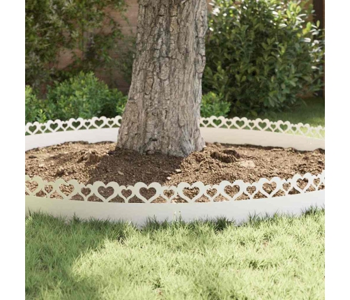 Zāliena Apmales 10 Pcs Balts 103 X 0,05 X 22 Cm Tērauds Vidaxl