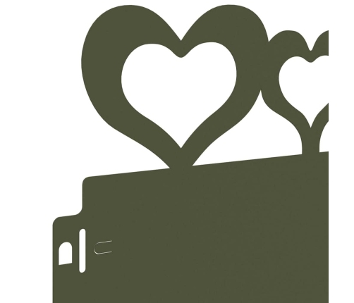 Zāliena Apmales 10 Pcs Olīvu Zaļš 103 X 0,05 X 22 Cm Tērauds Vidaxl