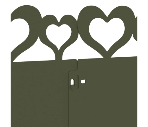 Zāliena Apmales 20 Pcs Olīvu Zaļš 103 X 0,05 X 22 Cm Tērauds Vidaxl