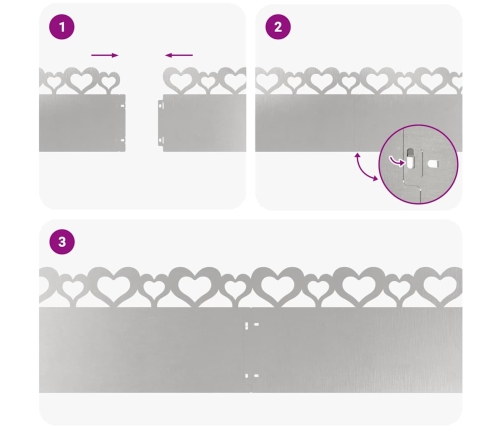 Zāliena Apmales 30 Pcs Sudraba 103 X 0,05 X 22 Cm Vidaxl