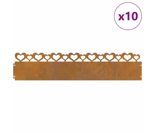 Zāliena Apmales 10 Pcs Rūsa 103 X 0,05 X 22 Cm Vidaxl