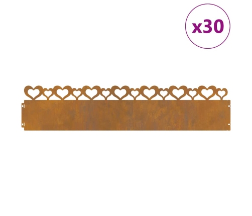 Zāliena Apmales 30 Pcs Rūsa 103 X 0,05 X 22 Cm Vidaxl