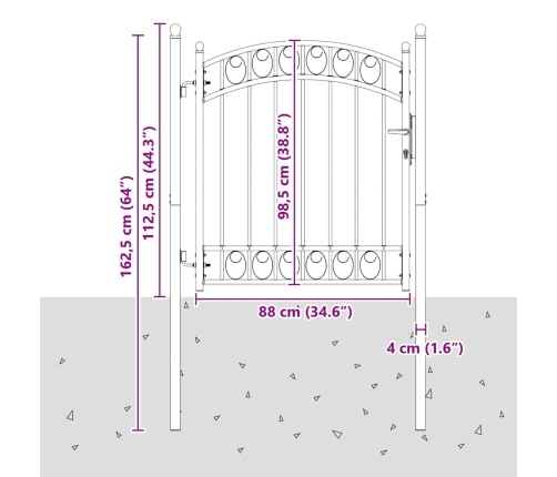 Žoga Vārti Pelēka 125 X 100 Cm Pulverkrāsots Tērauds Vidaxl