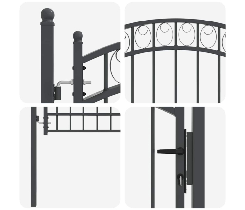 Žoga Vārti Pelēka 170 X 100 Cm Pulverkrāsots Tērauds Vidaxl