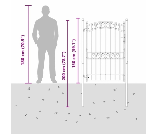 Žoga Vārti Pelēka 200 X 100 Cm Pulverkrāsots Tērauds Vidaxl