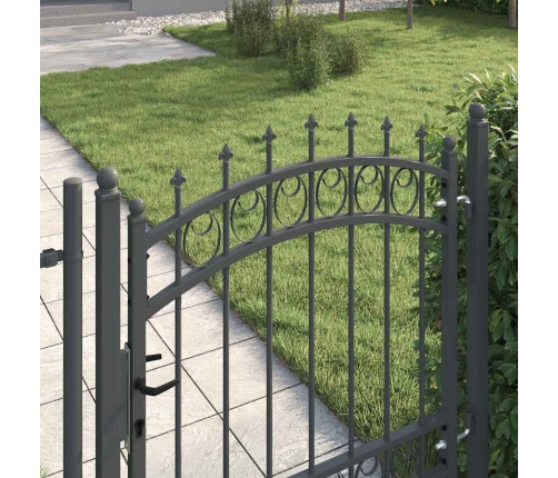 Žoga Vārti Ar Naglām Pelēka 100 X 100 Cm Pulverkrāsots Tērauds Vidaxl