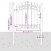 Žoga Vārti Ar Naglām Pelēka 100 X 100 Cm Pulverkrāsots Tērauds Vidaxl