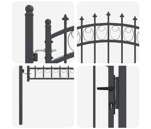 Žoga Vārti Ar Naglām Pelēka 150 X 100 Cm Pulverkrāsots Tērauds Vidaxl