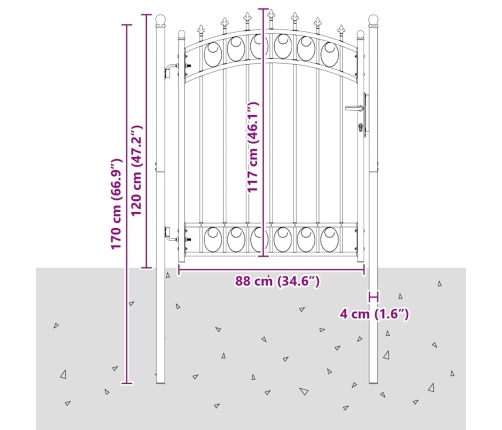 Žoga Vārti Ar Naglām Pelēka 150 X 100 Cm Pulverkrāsots Tērauds Vidaxl
