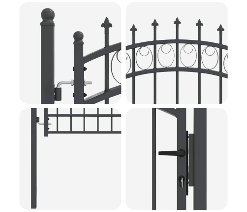 Žoga Vārti Ar Naglām Pelēka 170 X 100 Cm Pulverkrāsots Tērauds Vidaxl