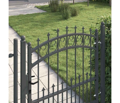 Žoga Vārti Ar Naglām Pelēka 100 X 100 Cm Pulverkrāsots Tērauds Vidaxl