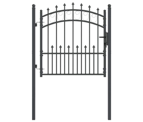 Žoga Vārti Ar Naglām Pelēka 100 X 100 Cm Pulverkrāsots Tērauds Vidaxl