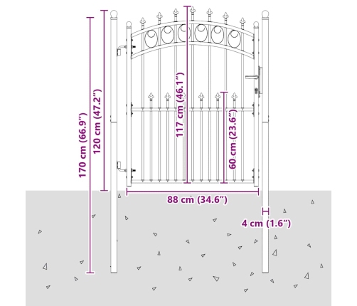 Žoga Vārti Ar Naglām Pelēka 150 X 100 Cm Pulverkrāsots Tērauds Vidaxl