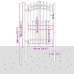 Žoga Vārti Ar Naglām Pelēka 200 X 100 Cm Pulverkrāsots Tērauds Vidaxl