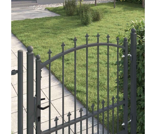 Žoga Vārti Ar Naglām Pelēka 100 X 100 Cm Pulverkrāsots Tērauds Vidaxl