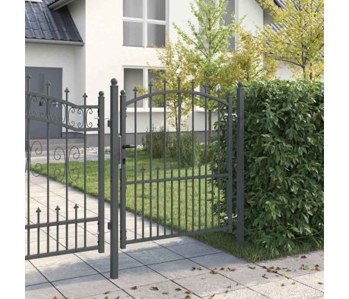 Žoga Vārti Ar Naglām Pelēka 125 X 100 Cm Pulverkrāsots Tērauds Vidaxl