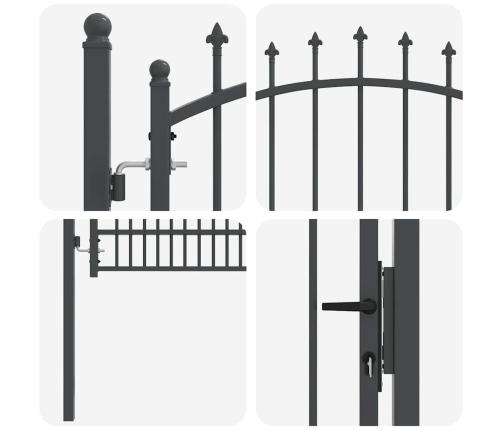 Žoga Vārti Ar Naglām Pelēka 170 X 100 Cm Pulverkrāsots Tērauds Vidaxl