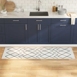 Virtuves Paklājs Geometric Ģeometrisks 60 X 180 Cm Samts Vidaxl