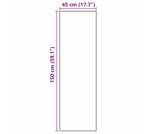 Virtuves Paklājs Geometric Ģeometrisks 45 X 150 Cm Samts Vidaxl