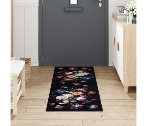 Virtuves Paklājs Floral Ziedi 60 X 180 Cm Samts Vidaxl