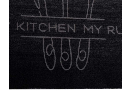 Virtuves Paklājs Melna 300 X 60 Cm Samts Vidaxl