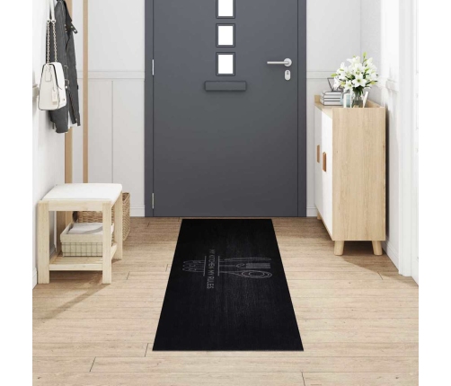 Virtuves Paklājs Melna 300 X 60 Cm Samts Vidaxl