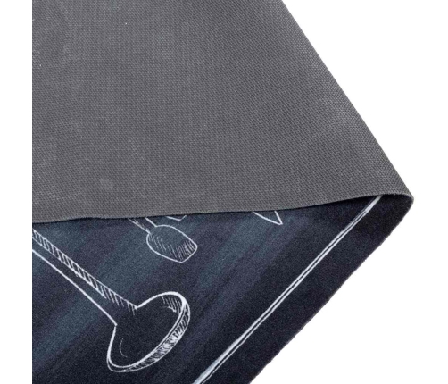 Virtuves Paklājs Geometric Šefa Telpa 60 X 300 Cm Samts Vidaxl