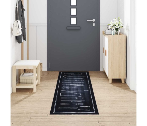 Virtuves Paklājs Geometric Šefa Telpa 60 X 300 Cm Samts Vidaxl