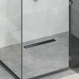 2 In 1 Dušas Notekvads Melna 60 Cm Nerūsējošais Tērauds 304 Vidaxl