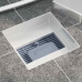 2 Vienā Dušas Drenāža Sudraba 15 X 15 Cm Vidaxl