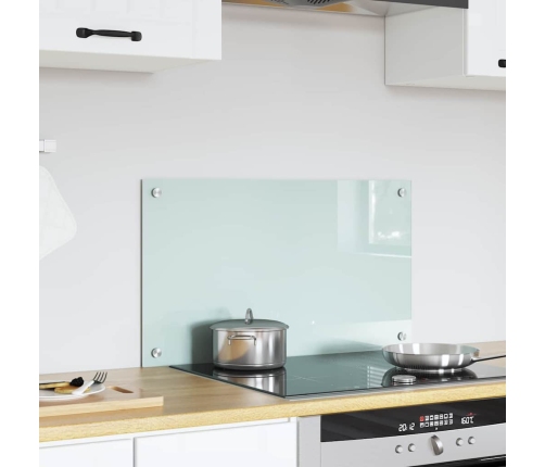 Virtuves Aizsargpanelis Balts 70 X 40 X 0.8 Cm Rūdīts Stikls Vidaxl