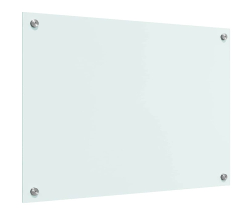 Virtuves Aizsargpanelis Balts 70 X 50 X 0.8 Cm Rūdīts Stikls Vidaxl