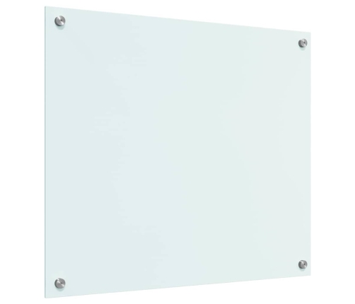 Virtuves Aizsargpanelis Balts 70 X 60 X 0.8 Cm Rūdīts Stikls Vidaxl