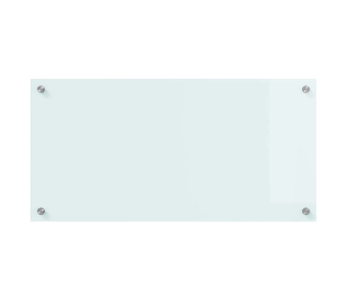 Virtuves Aizsargpanelis Balts 80 X 40 X 0.8 Cm Rūdīts Stikls Vidaxl