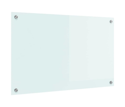 Virtuves Aizsargpanelis Balts 80 X 50 X 0.8 Cm Rūdīts Stikls Vidaxl