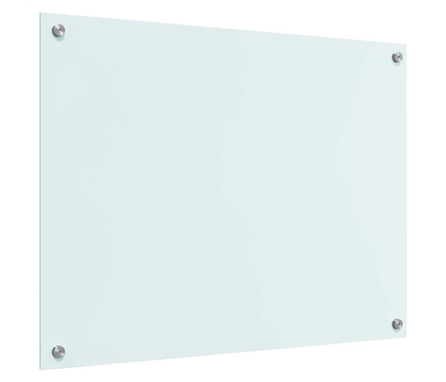 Virtuves Aizsargpanelis Balts 80 X 60 X 0.8 Cm Rūdīts Stikls Vidaxl