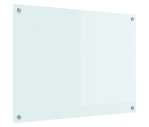 Virtuves Aizsargpanelis Balts 80 X 60 X 0.8 Cm Rūdīts Stikls Vidaxl