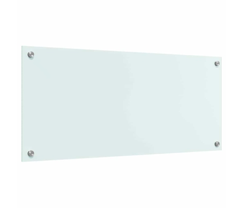 Virtuves Aizsargpanelis Balts 90 X 40 X 0.8 Cm Rūdīts Stikls Vidaxl