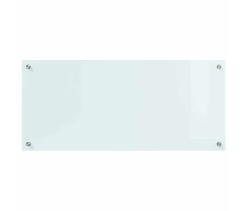 Virtuves Aizsargpanelis Balts 90 X 40 X 0.8 Cm Rūdīts Stikls Vidaxl