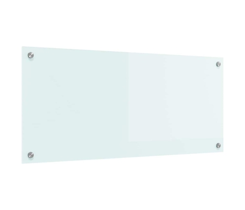 Virtuves Aizsargpanelis Balts 90 X 40 X 0.8 Cm Rūdīts Stikls Vidaxl
