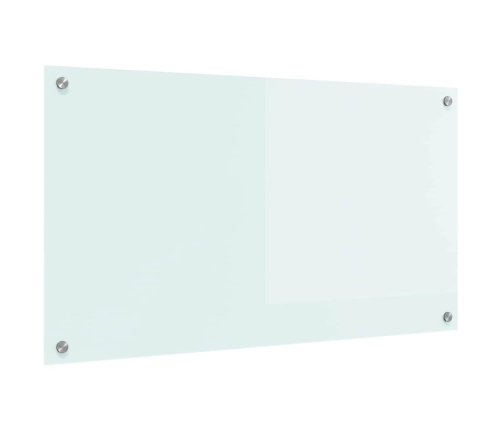 Virtuves Aizsargpanelis Balts 90 X 50 X 0.8 Cm Rūdīts Stikls Vidaxl