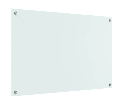 Virtuves Aizsargpanelis Balts 90 X 60 X 0.8 Cm Rūdīts Stikls Vidaxl