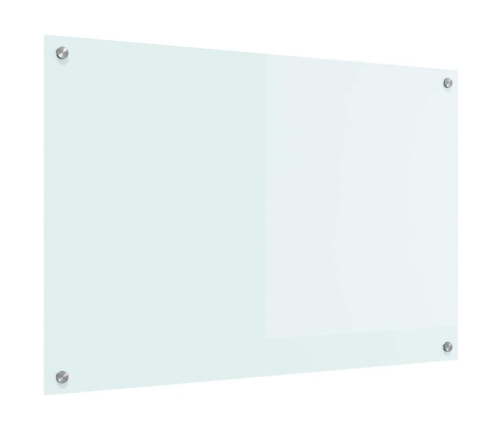 Virtuves Aizsargpanelis Balts 90 X 60 X 0.8 Cm Rūdīts Stikls Vidaxl